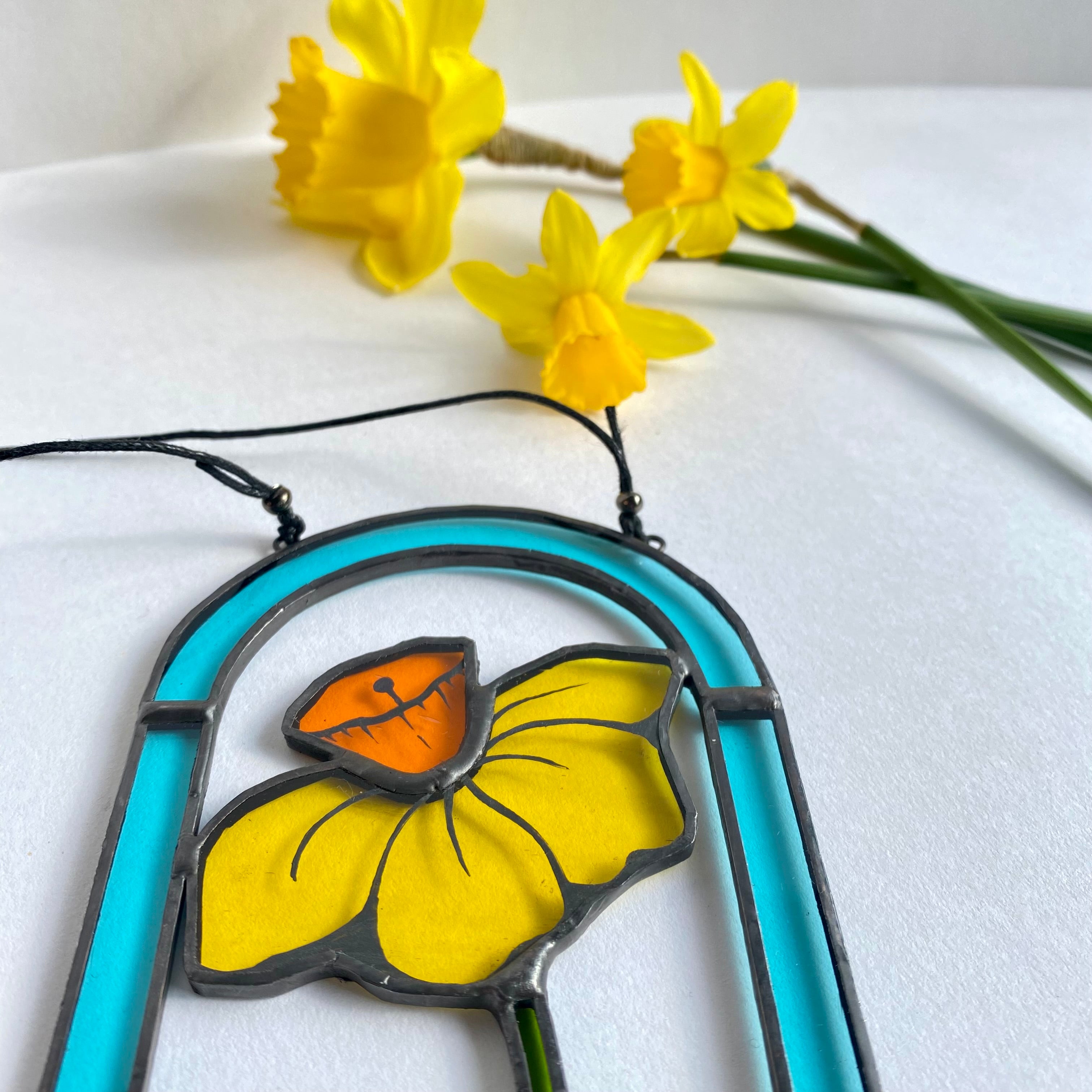 Flower frame oval - Daffodil