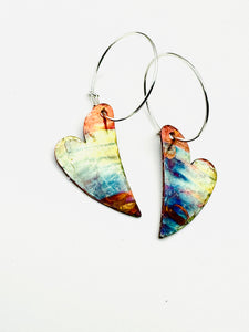Copper Earrings Hoop Heart £26