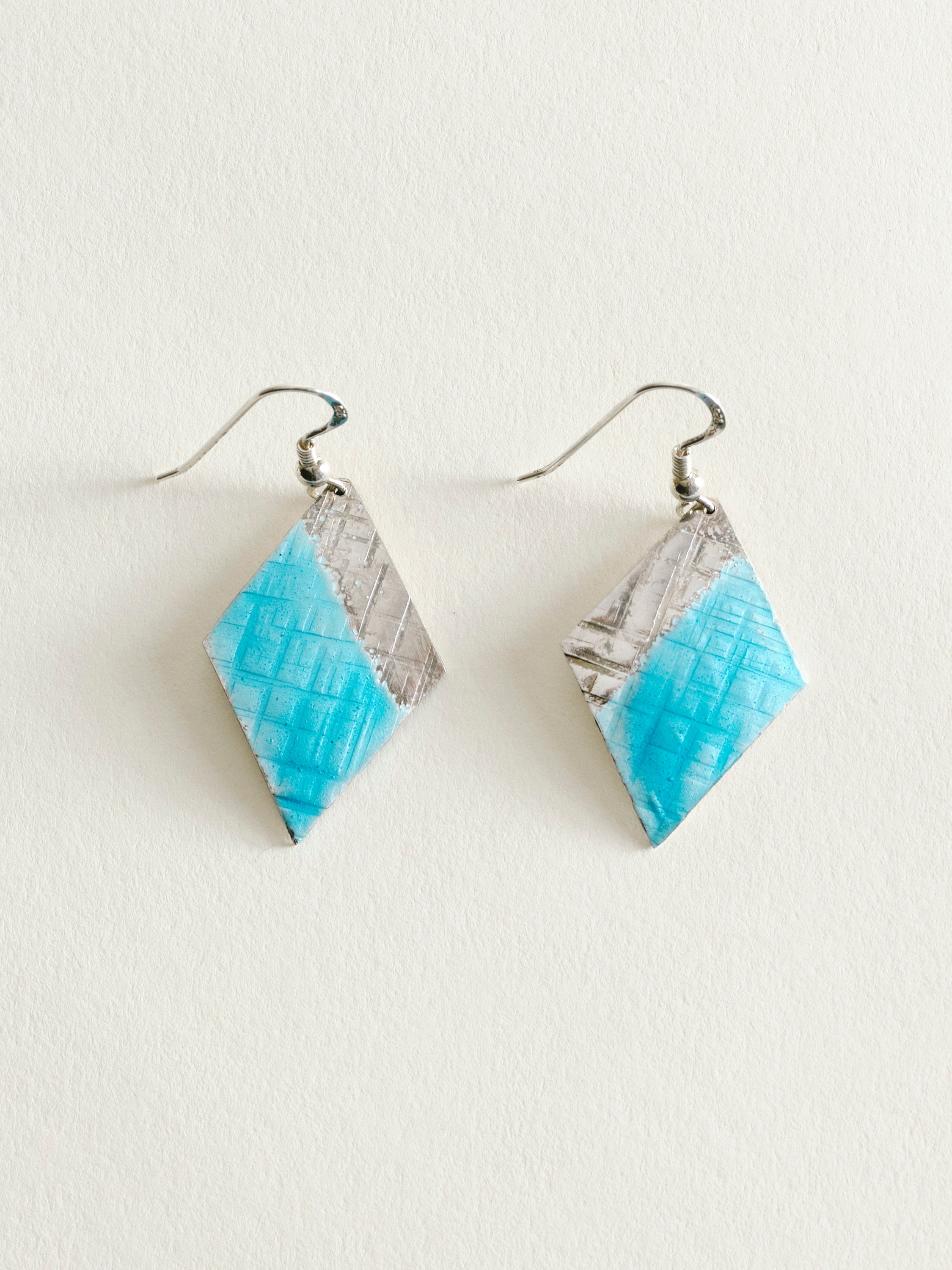 Sterling Silver Enameled Earrings