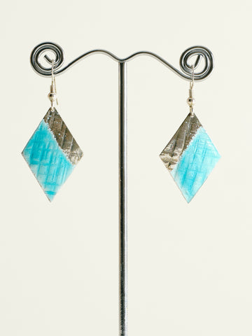 Sterling Silver Enameled Earrings