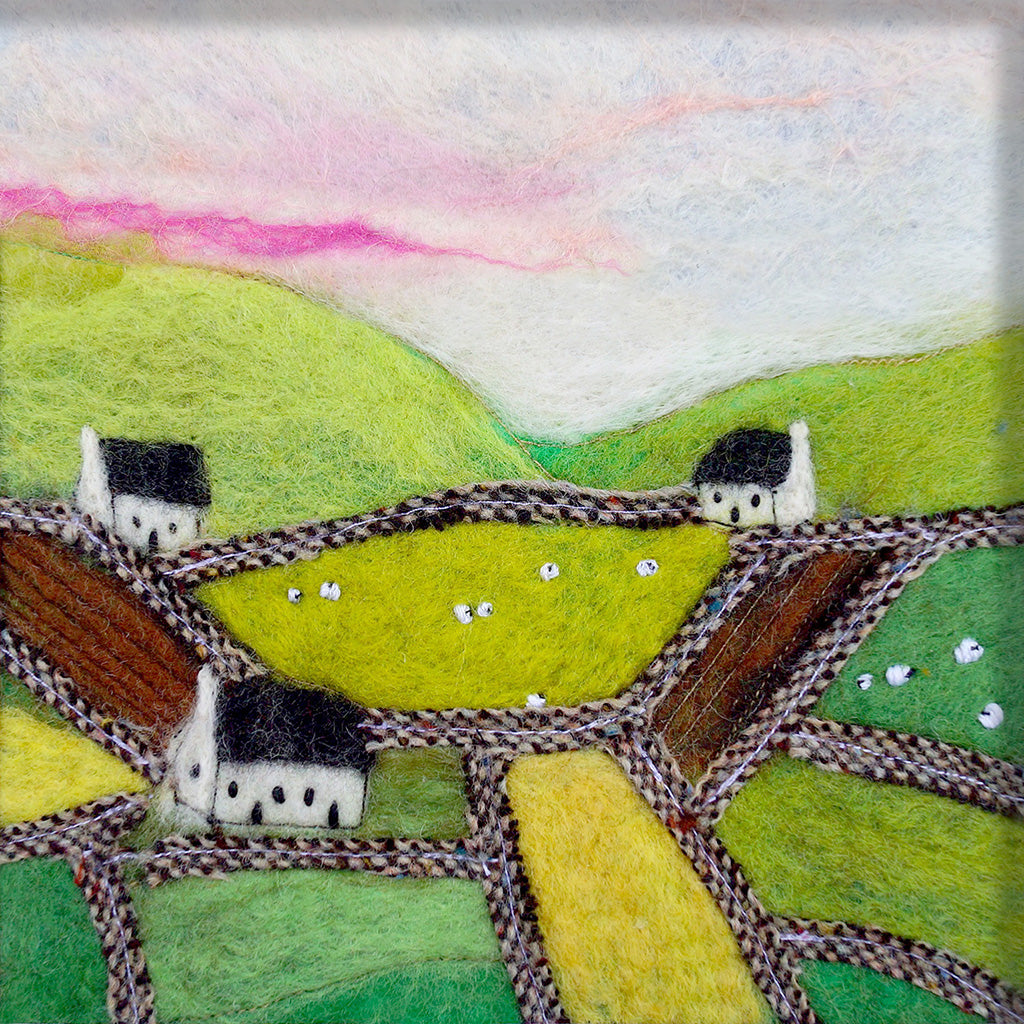 Three Cottages Greeting Card