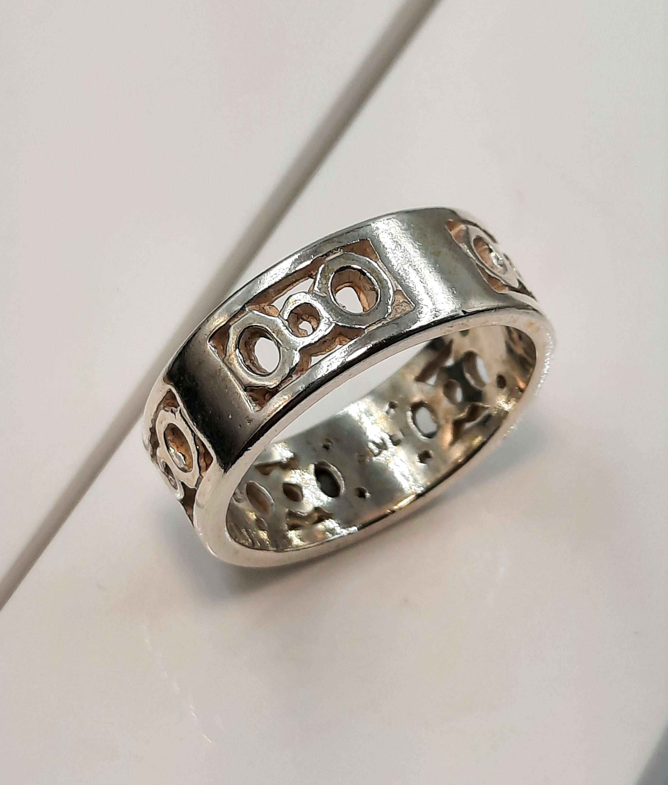 Sterling silver celtic pattern rings