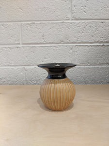 Vase Small Tan & Brown
