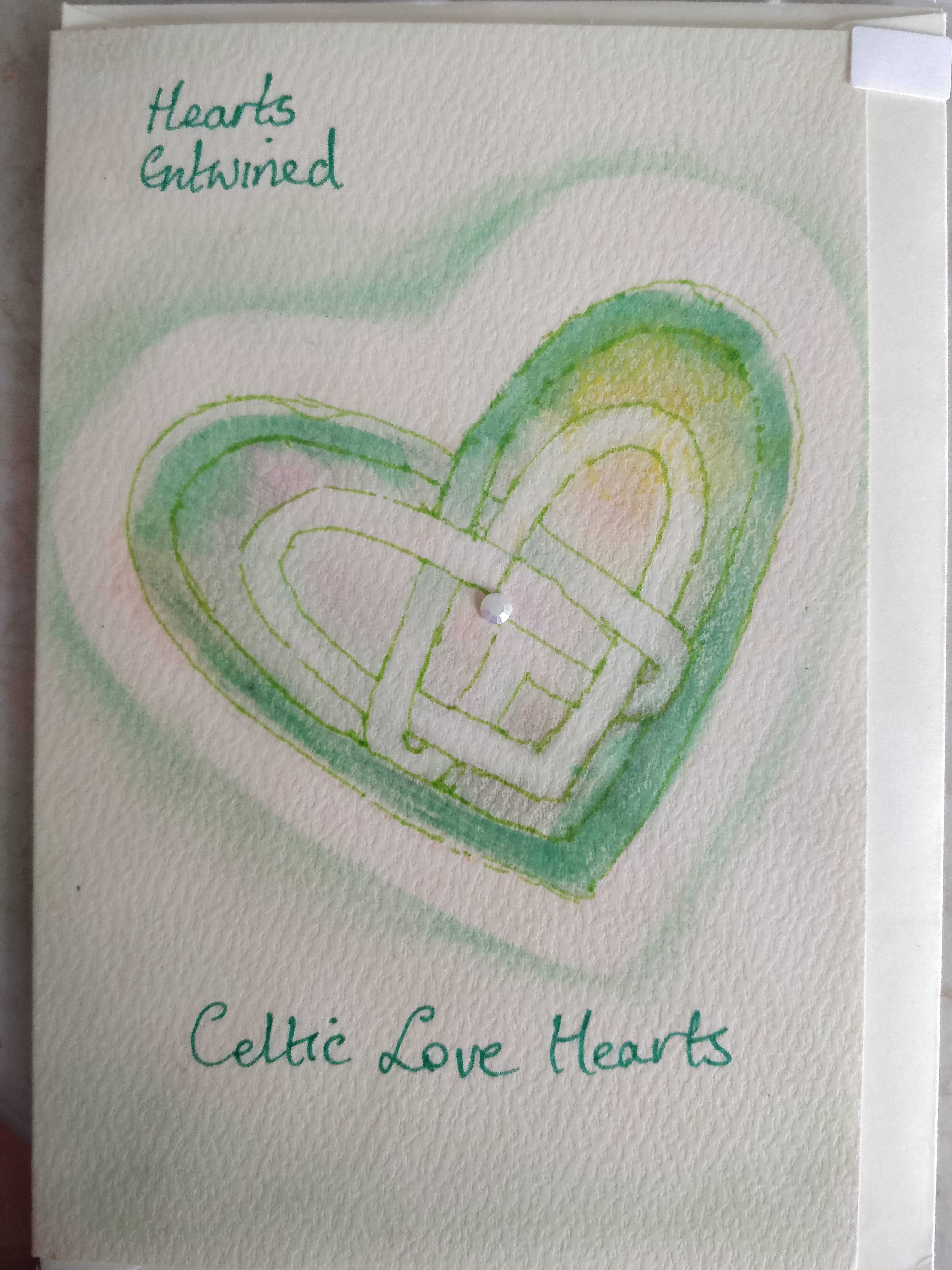 Celtic Love Hearts Entwined Greeting Card