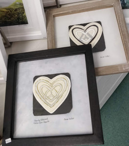 Celtic Hearts Entwined Original Hand-drawn Artwork Framed
