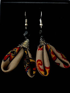 Silk drop earrings
